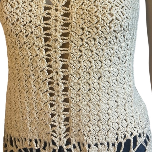 DAYTRIP Light Beige/Cream Crochet Boho Top - Picture 3 of 9